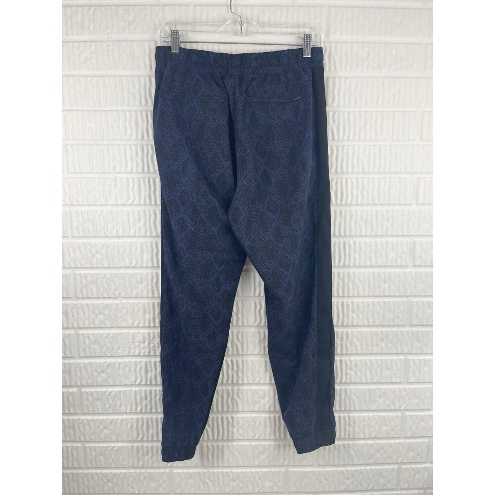 Athleta Pants Size 8 Brooklyn Joggers Dress Blue Python Print Travel Pockets #3 - Picture 4 of 12
